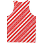 Candy Cane Stripes Pattern Print Men's Tank Top