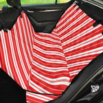 Candy Cane Stripes Pattern Print Pet Car Back Seat Cover