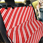 Candy Cane Stripes Pattern Print Pet Car Back Seat Cover