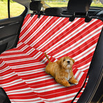 Candy Cane Stripes Pattern Print Pet Car Back Seat Cover