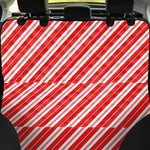 Candy Cane Stripes Pattern Print Pet Car Back Seat Cover