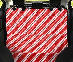 Candy Cane Stripes Pattern Print Pet Car Back Seat Cover