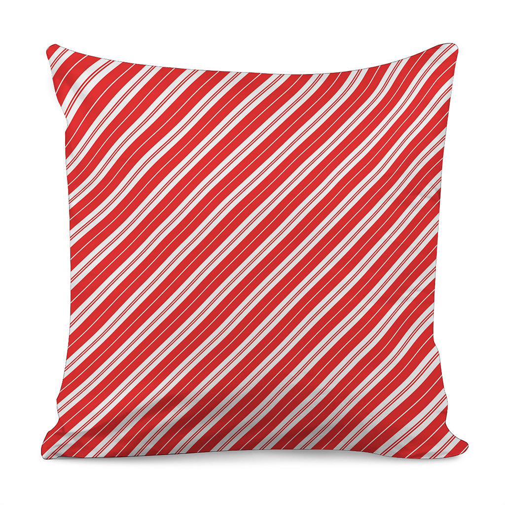 Candy Cane Stripes Pattern Print Pillow Cover