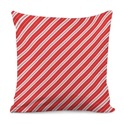 Candy Cane Stripes Pattern Print Pillow Cover