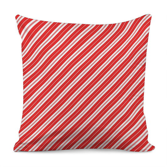 Candy Cane Stripes Pattern Print Pillow Cover