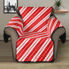 Candy Cane Stripes Pattern Print Recliner Protector