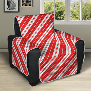 Candy Cane Stripes Pattern Print Recliner Protector