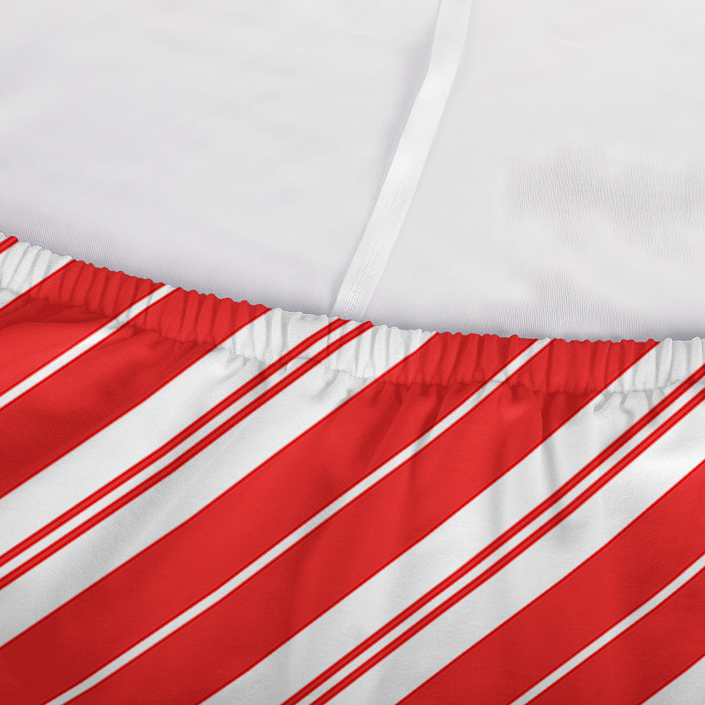 Candy Cane Stripes Pattern Print Sofa Cover
