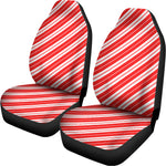 Candy Cane Stripes Pattern Print Universal Fit Car Seat Covers