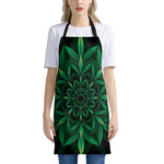 Cannabis Leaf Mandala Print Apron