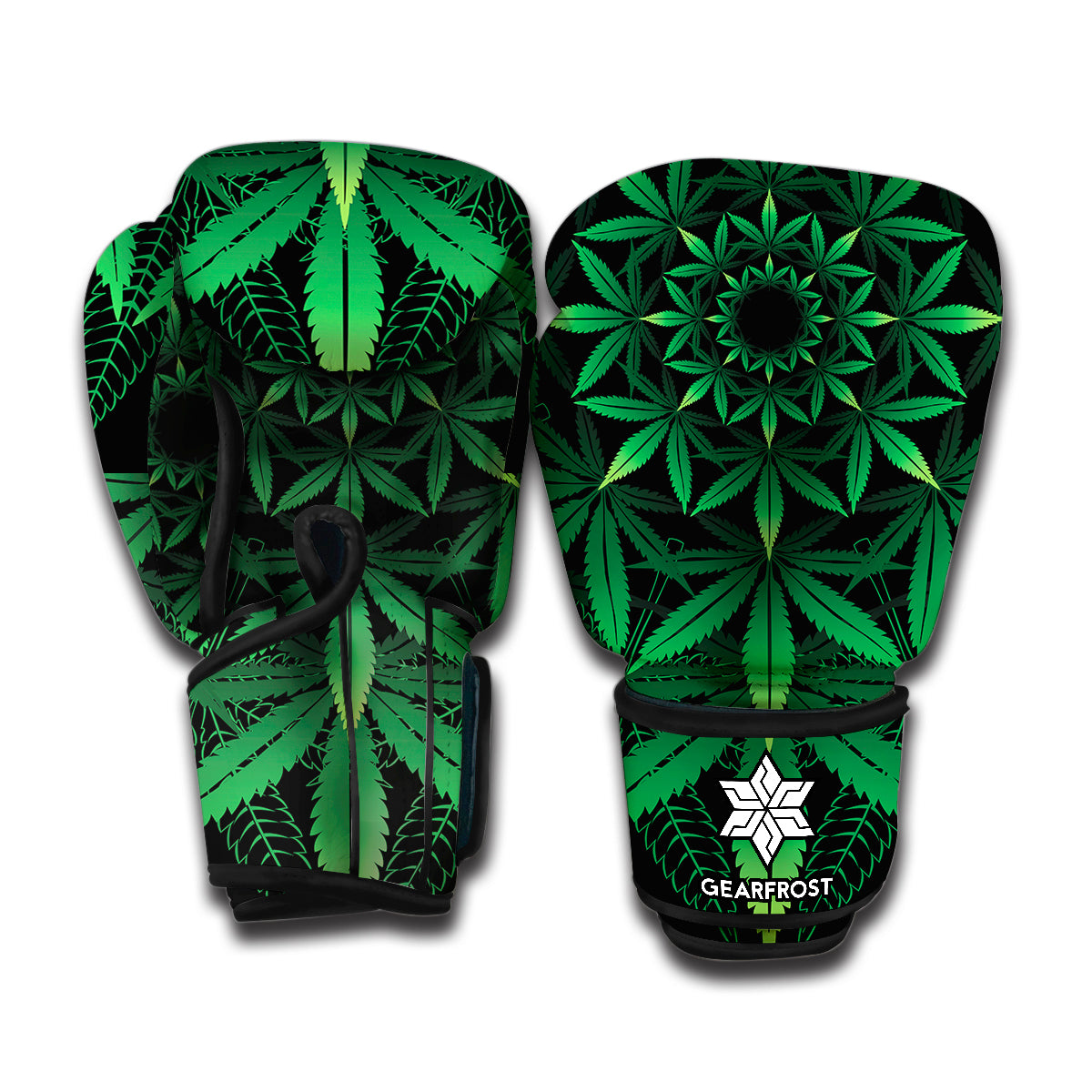 Cannabis Leaf Mandala Print Boxing Gloves