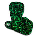 Cannabis Leaf Mandala Print Boxing Gloves