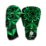 Cannabis Leaf Mandala Print Boxing Gloves