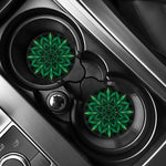 Cannabis Leaf Mandala Print Car Coasters