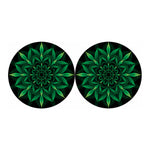 Cannabis Leaf Mandala Print Car Coasters