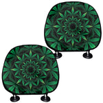 Cannabis Leaf Mandala Print Car Headrest Covers