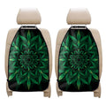 Cannabis Leaf Mandala Print Car Seat Organizers