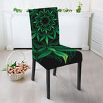 Cannabis Leaf Mandala Print Dining Chair Slipcover