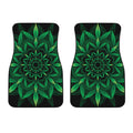 Cannabis Leaf Mandala Print Front Car Floor Mats