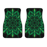 Cannabis Leaf Mandala Print Front Car Floor Mats