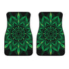 Cannabis Leaf Mandala Print Front Car Floor Mats