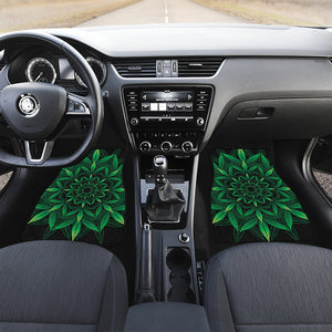 Cannabis Leaf Mandala Print Front Car Floor Mats