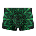 Cannabis Leaf Mandala Print Men's Boxer Briefs