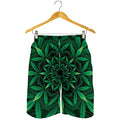 Cannabis Leaf Mandala Print Men's Shorts