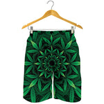Cannabis Leaf Mandala Print Men's Shorts