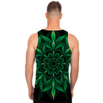 Cannabis Leaf Mandala Print Men's Tank Top