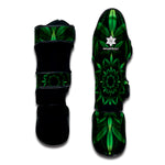 Cannabis Leaf Mandala Print Muay Thai Shin Guard