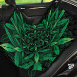 Cannabis Leaf Mandala Print Pet Car Back Seat Cover