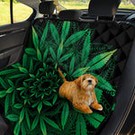 Cannabis Leaf Mandala Print Pet Car Back Seat Cover