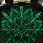 Cannabis Leaf Mandala Print Pet Car Back Seat Cover