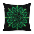 Cannabis Leaf Mandala Print Pillow Cover