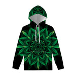 Cannabis Leaf Mandala Print Pullover Hoodie