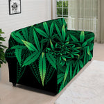 Cannabis Leaf Mandala Print Sofa Cover