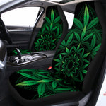 Cannabis Leaf Mandala Print Universal Fit Car Seat Covers