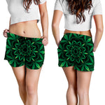 Cannabis Leaf Mandala Print Women's Shorts