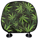 Cannabis Leaves Pattern Print Car Headrest Covers
