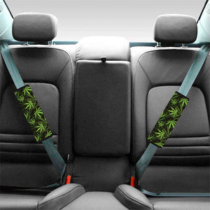 Cannabis Leaves Pattern Print Car Seat Belt Covers