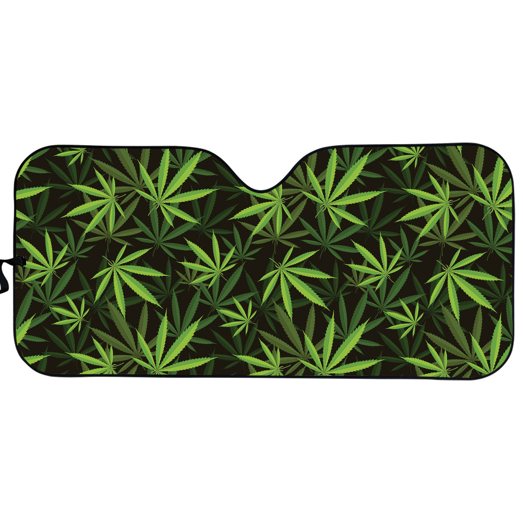 Cannabis Leaves Pattern Print Car Sun Shade