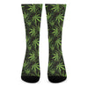 Cannabis Leaves Pattern Print Crew Socks