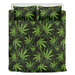 Cannabis Leaves Pattern Print Duvet Cover Bedding Set
