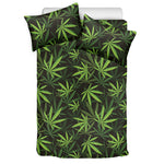 Cannabis Leaves Pattern Print Duvet Cover Bedding Set