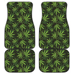 Cannabis Leaves Pattern Print Front and Back Car Floor Mats