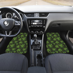 Cannabis Leaves Pattern Print Front and Back Car Floor Mats