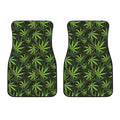Cannabis Leaves Pattern Print Front Car Floor Mats