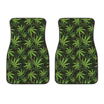 Cannabis Leaves Pattern Print Front Car Floor Mats