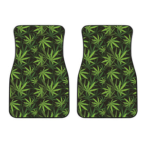 Cannabis Leaves Pattern Print Front Car Floor Mats